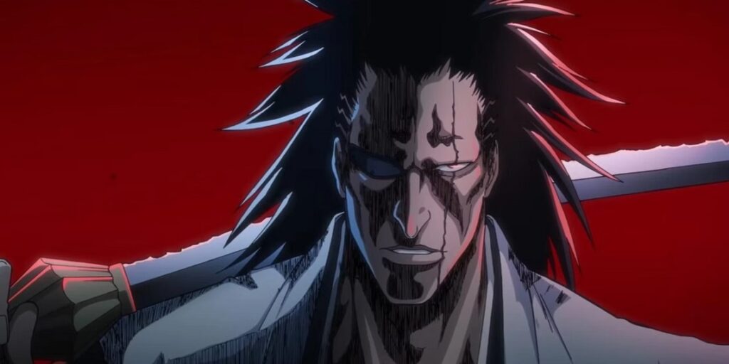 Kenpachi, a character from bleach anime.