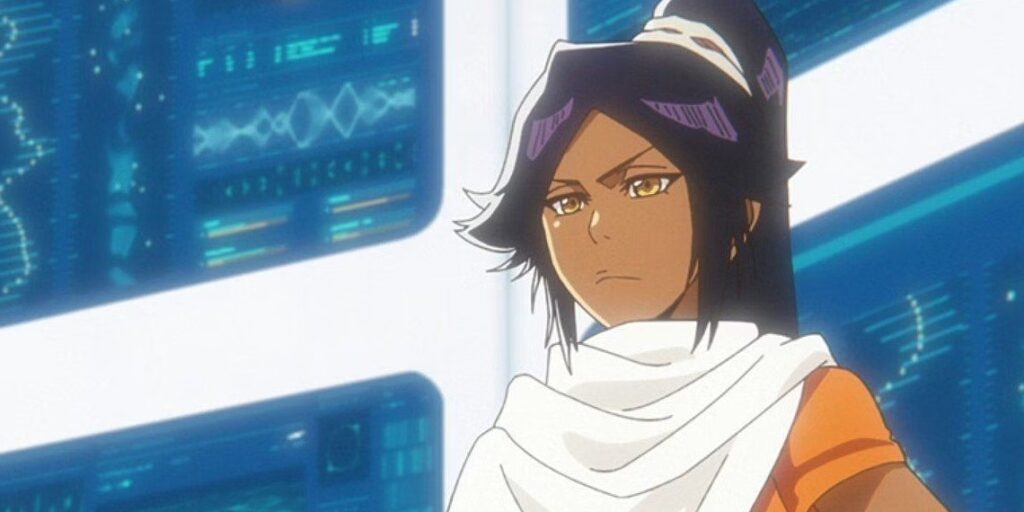 Yoruichi, a character from bleach anime.